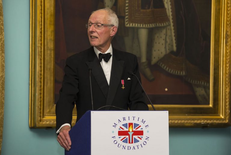 Julian Parker announcing at the Maritime Media Awards 2016
